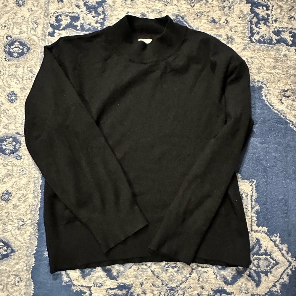 Black mock neck sweater